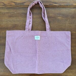 new Sézane tote bag super soft velvet corduroy pink rosewood limited edition